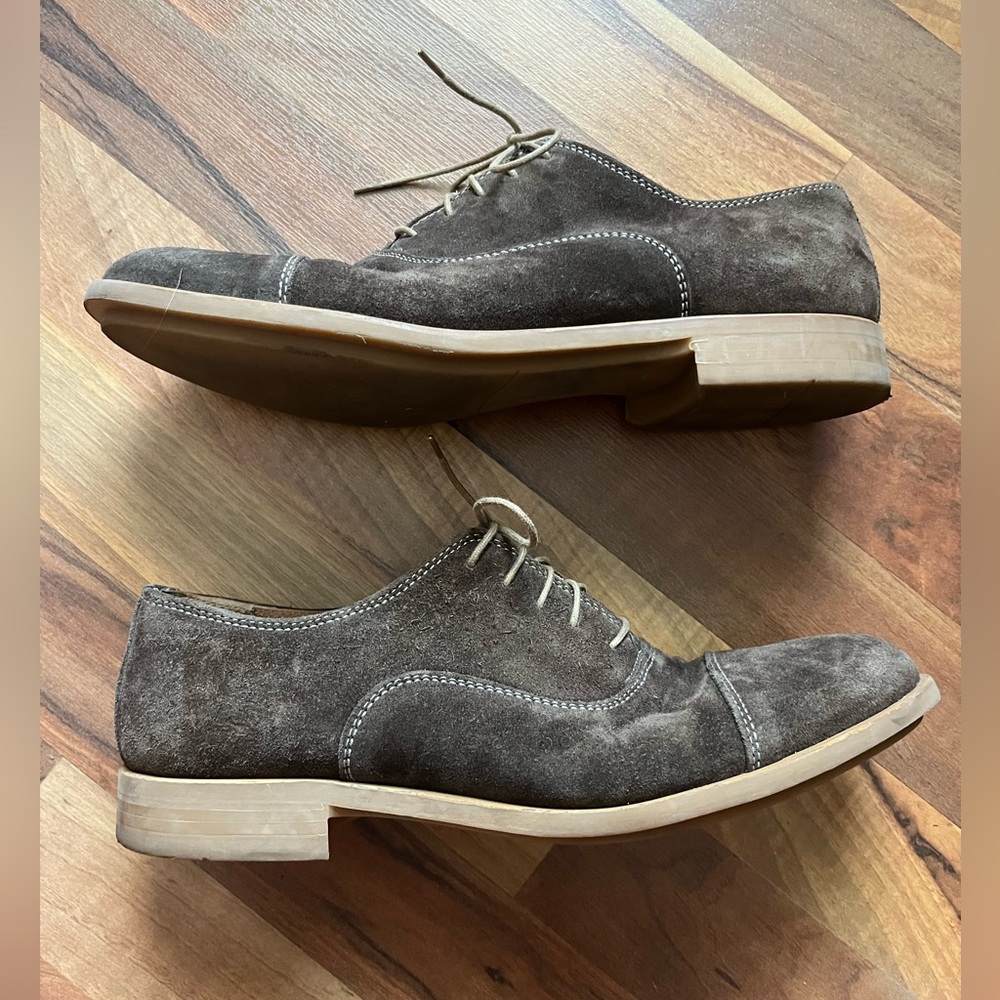 Men’s Brown Suede Lace Up Shoes - Picture 4 of 8